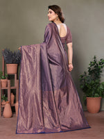 Thumbnail for Vedant Vastram Litchi Silk Banarasi Silk Saree - Navy - Distacart