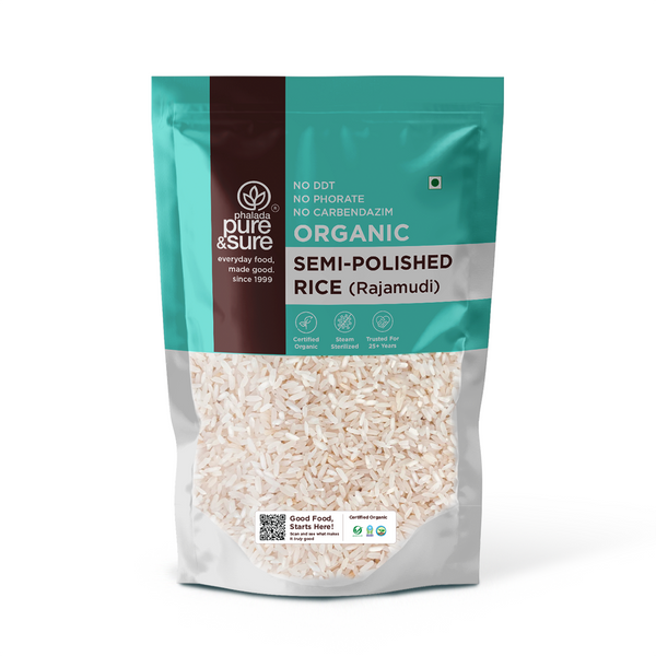Pure & Sure Organic Semi Polished Rice(Rajmudi Rice)