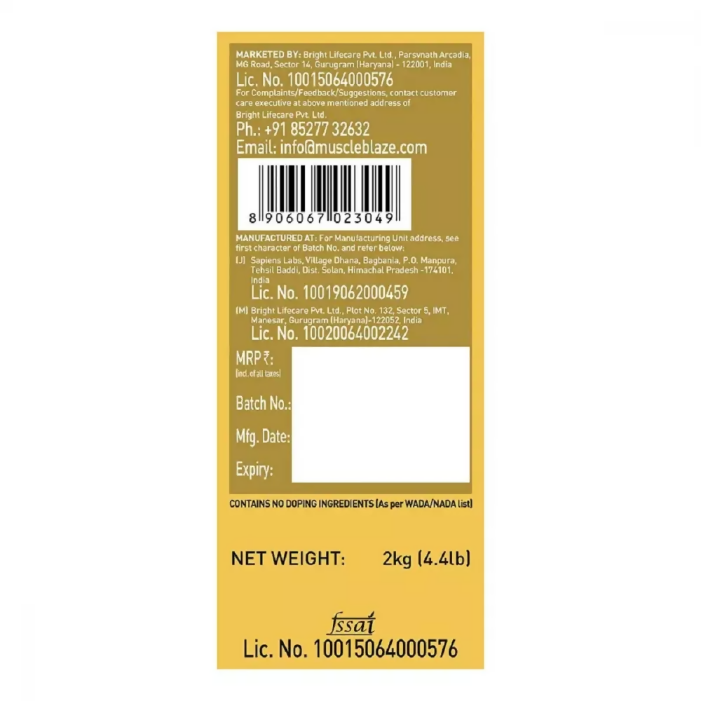 MuscleBlaze Whey Gold Richmilk Chocolate