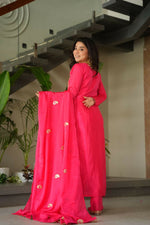Thumbnail for Joban Fashion Gajri Kurta Set Silk Sequins , Zari, Coding & Thread Embroidered work - Distacart