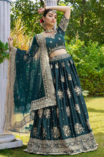 Thumbnail for Lehenga Mart Designer Wedding Lehenga Choli For Women - Green - Distacart