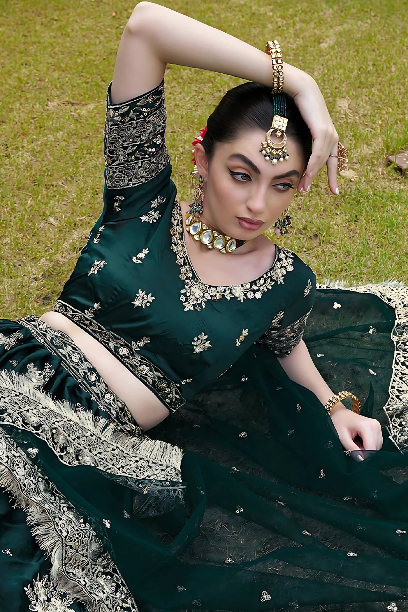 Lehenga Mart Designer Wedding Lehenga Choli For Women - Green - Distacart