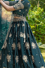 Thumbnail for Lehenga Mart Designer Wedding Lehenga Choli For Women - Green - Distacart