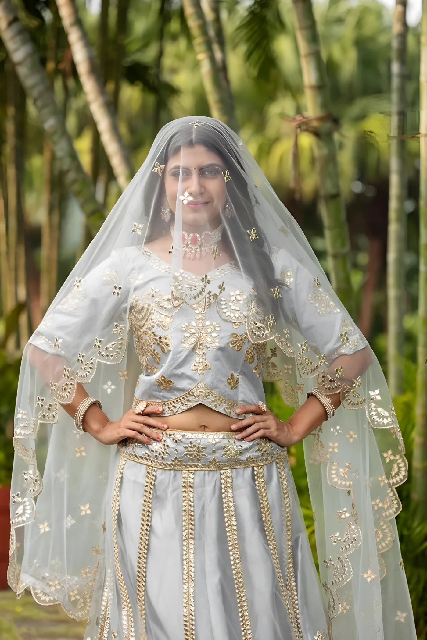 Lehenga Mart Designer Wedding Lehenga Choli For Women - Grey - Distacart