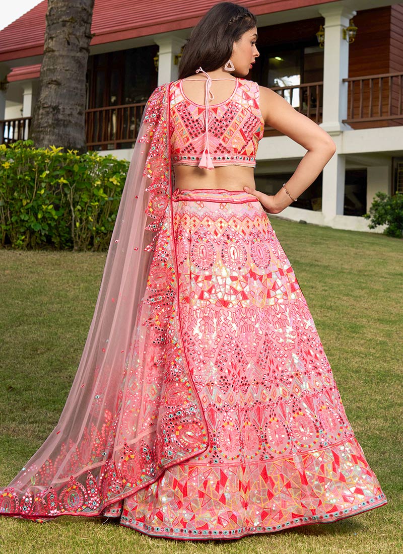 Lehenga Mart Designer Wedding Lehenga Choli For Women - Pink - Distacart