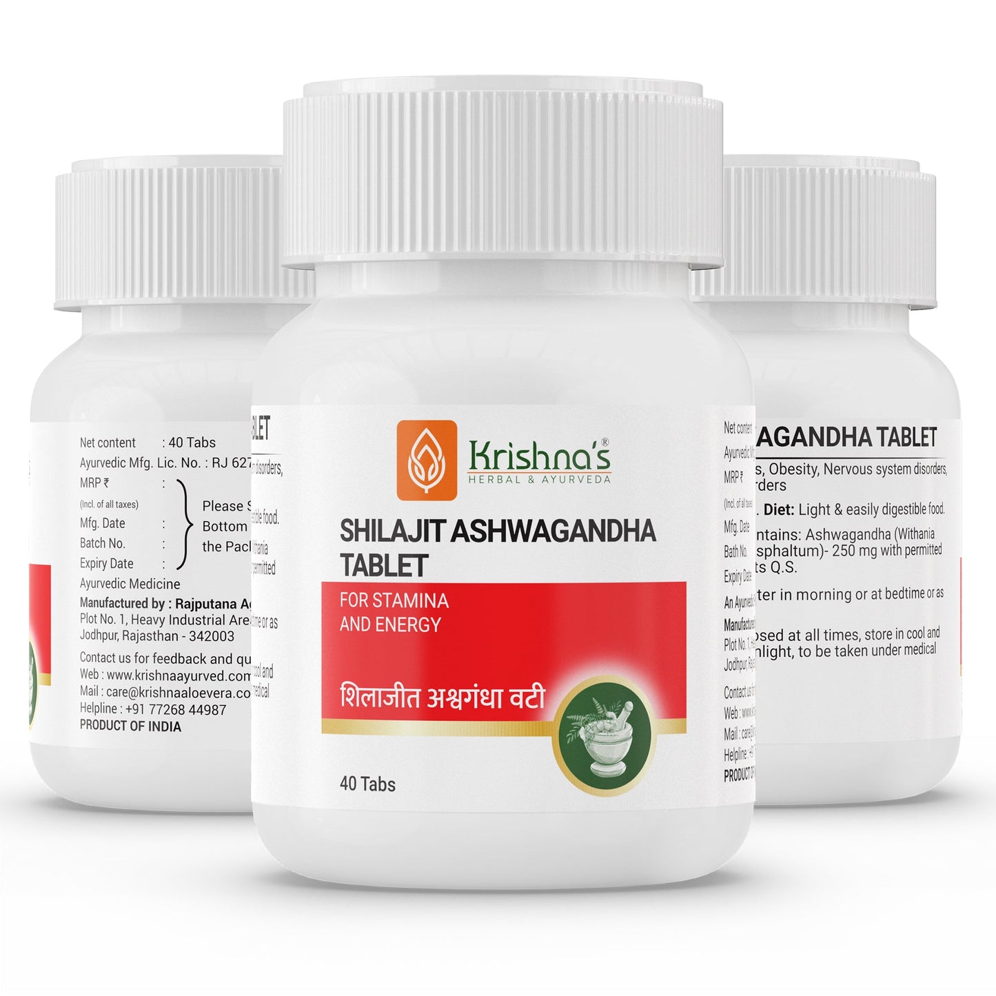 Krishna'S Herbal & Ayurveda SJ Ashwagandha Tablets - Distacart