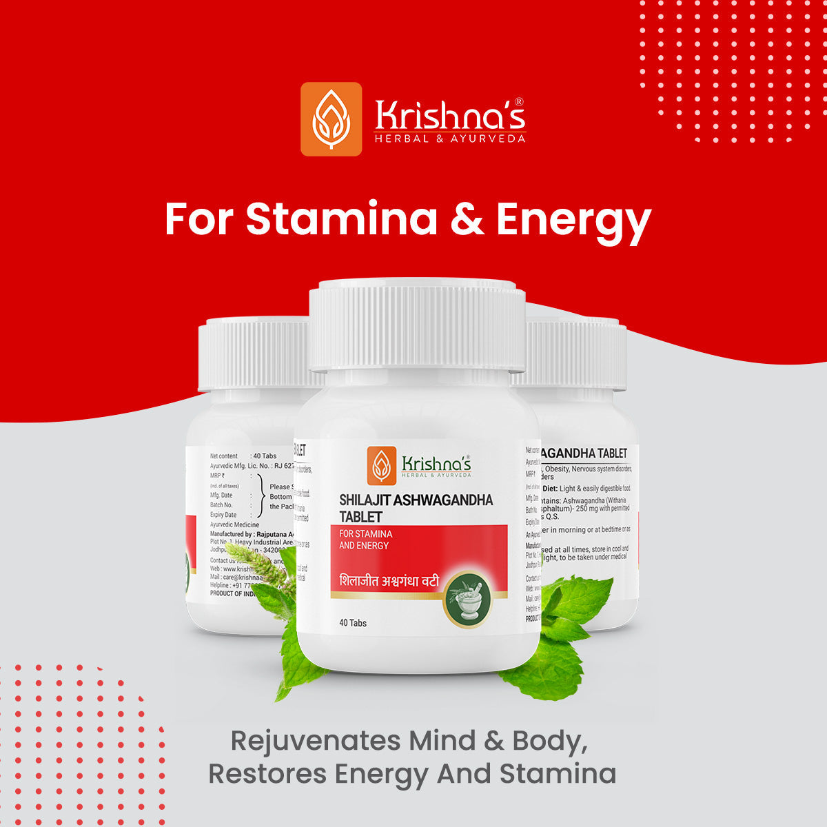 Krishna'S Herbal & Ayurveda SJ Ashwagandha Tablets - Distacart