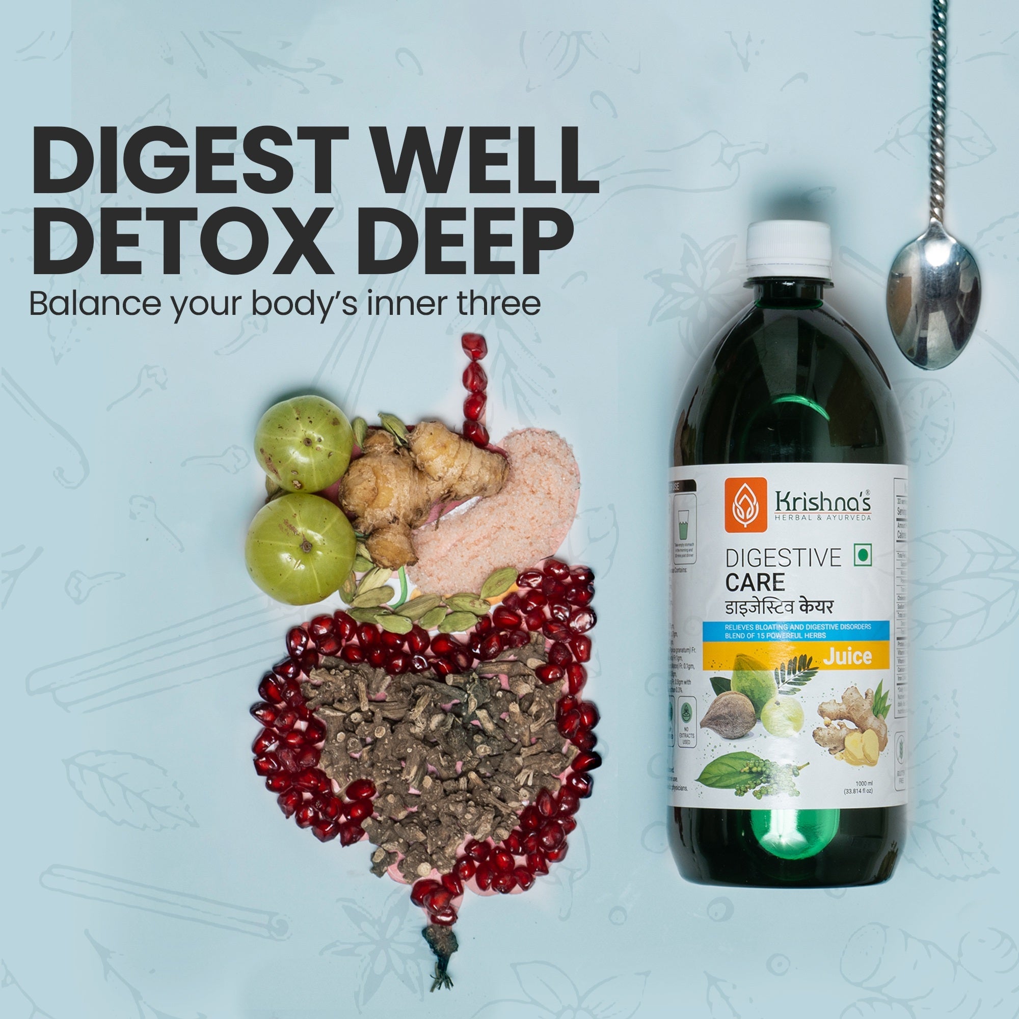 Krishna'S Herbal & Ayurveda Digestive Care Juice