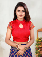 Thumbnail for Vedant Vastram Litchi Silk Designer Banarasi Saree - Navy - Distacart
