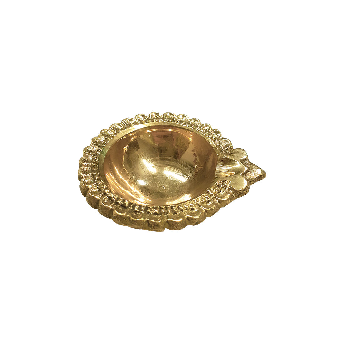 Shubhkart Nitya Brass Akhand Jyot Aaradhya Diya With Borosilicate Glass - Distacart