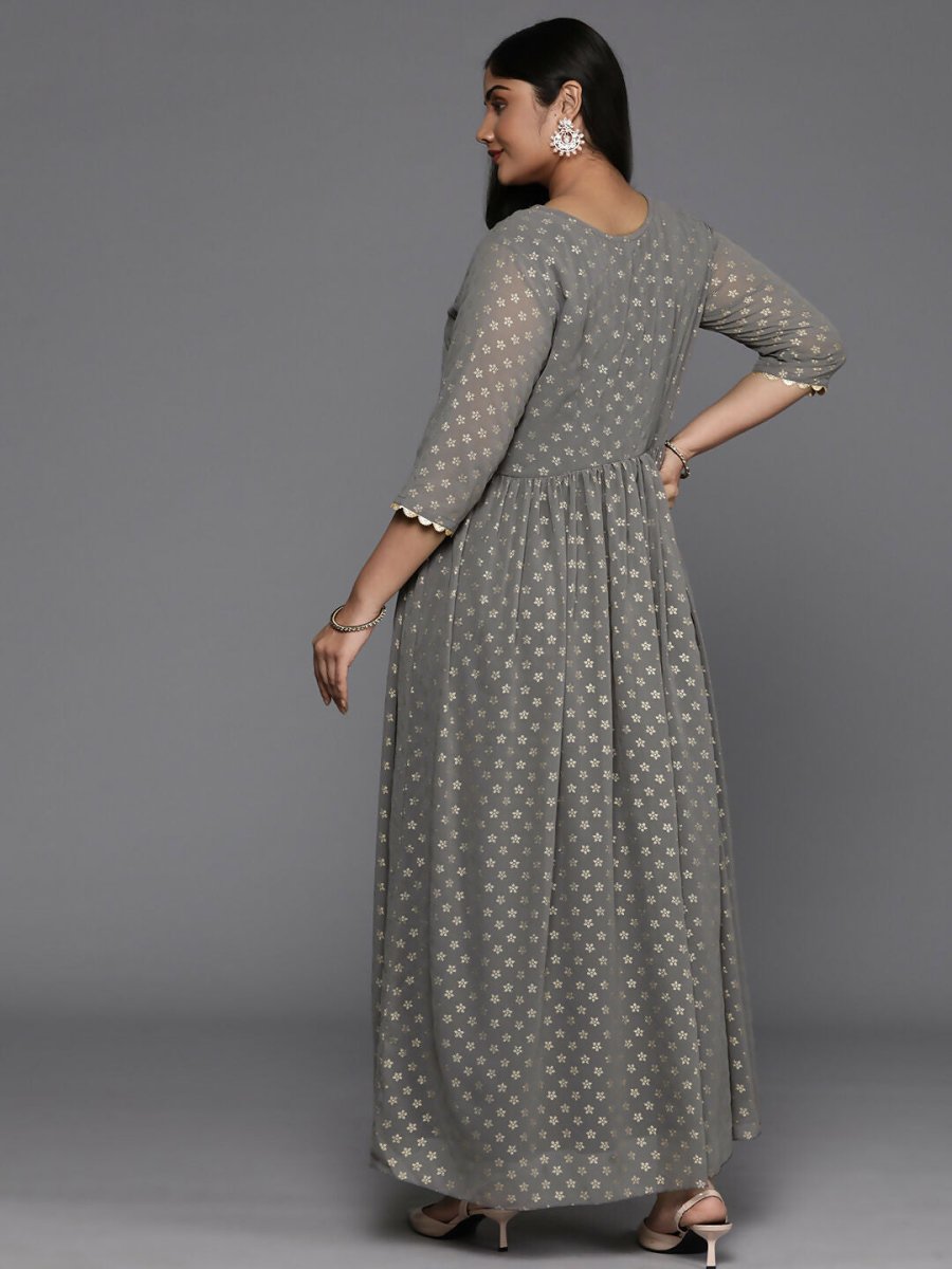 Ahalyaa Women's Traditional wear Ethnic Dress - Grey - Distacart