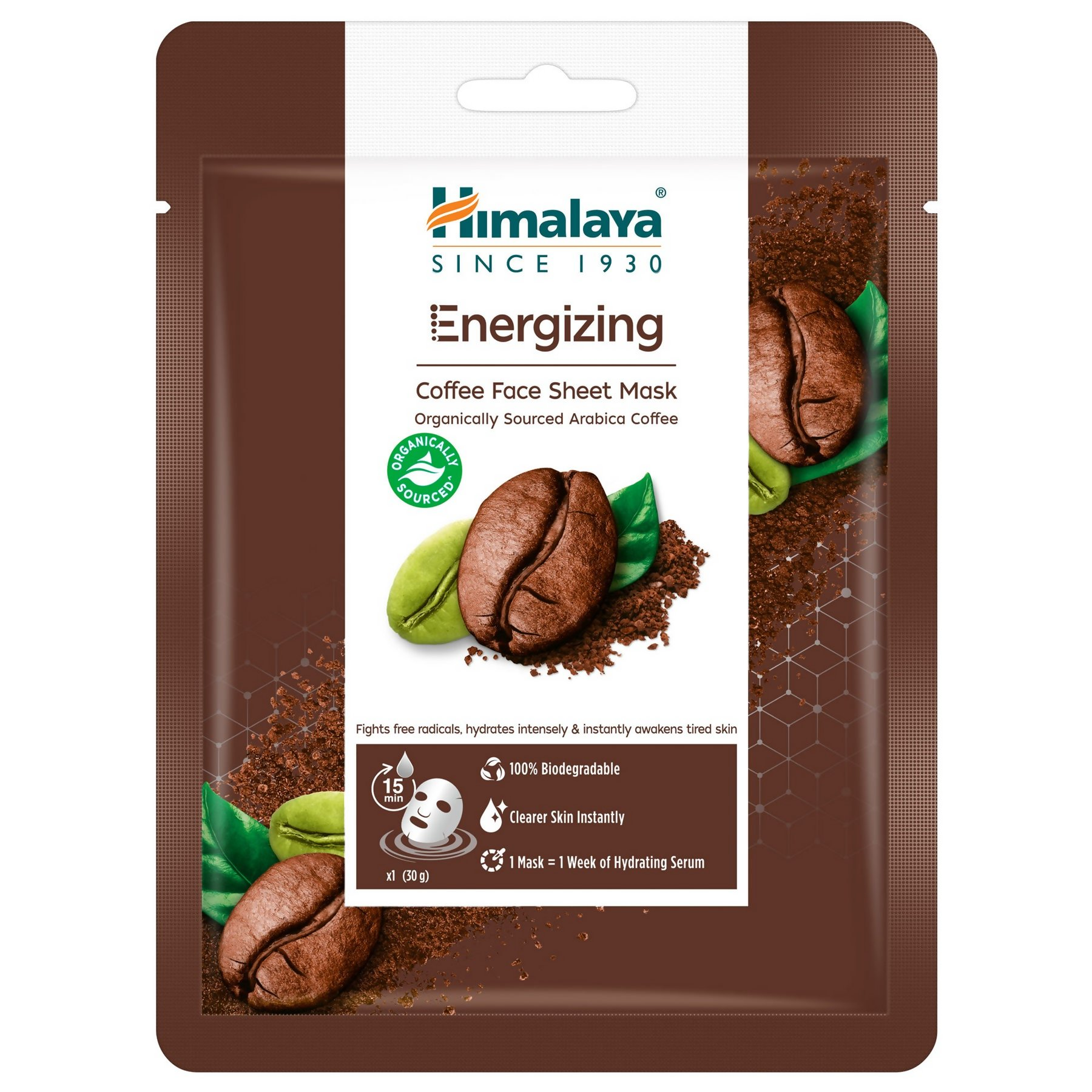 Himalaya Herbals Energizing Coffee Sheet Mask - Distacart