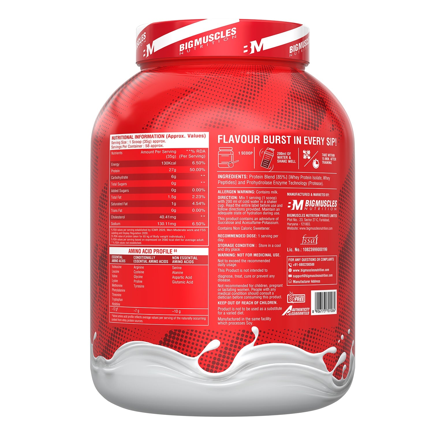 Big Muscles Nutrition Nitric Whey Protein - Distacart