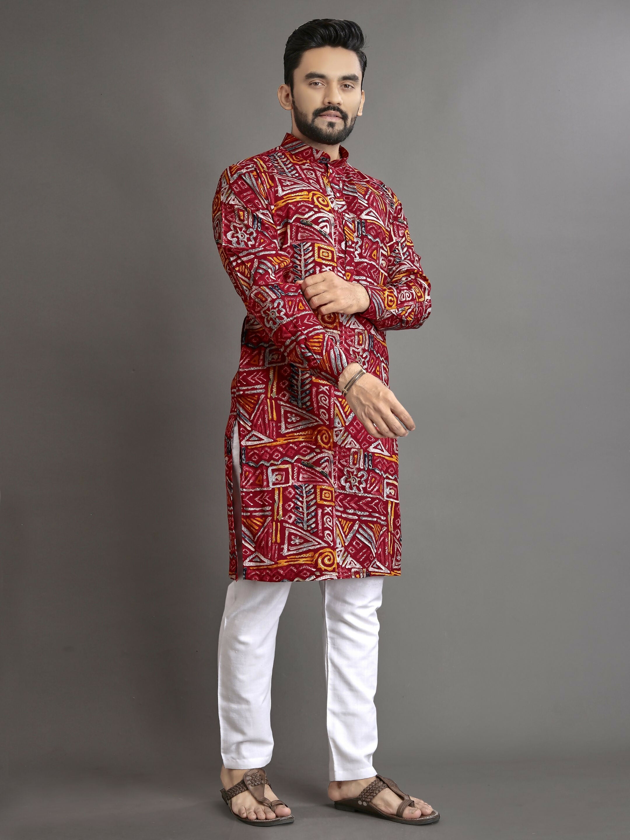 Anaita Multicolor Printed Cotton Straight Kurta - Distacart