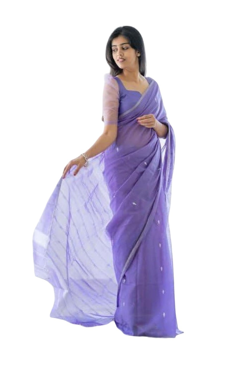 Vamika Weaving Banarasi Jacquard Blue Kanjivaram Saree - Distacart