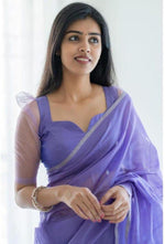 Thumbnail for Vamika Weaving Banarasi Jacquard Blue Kanjivaram Saree - Distacart