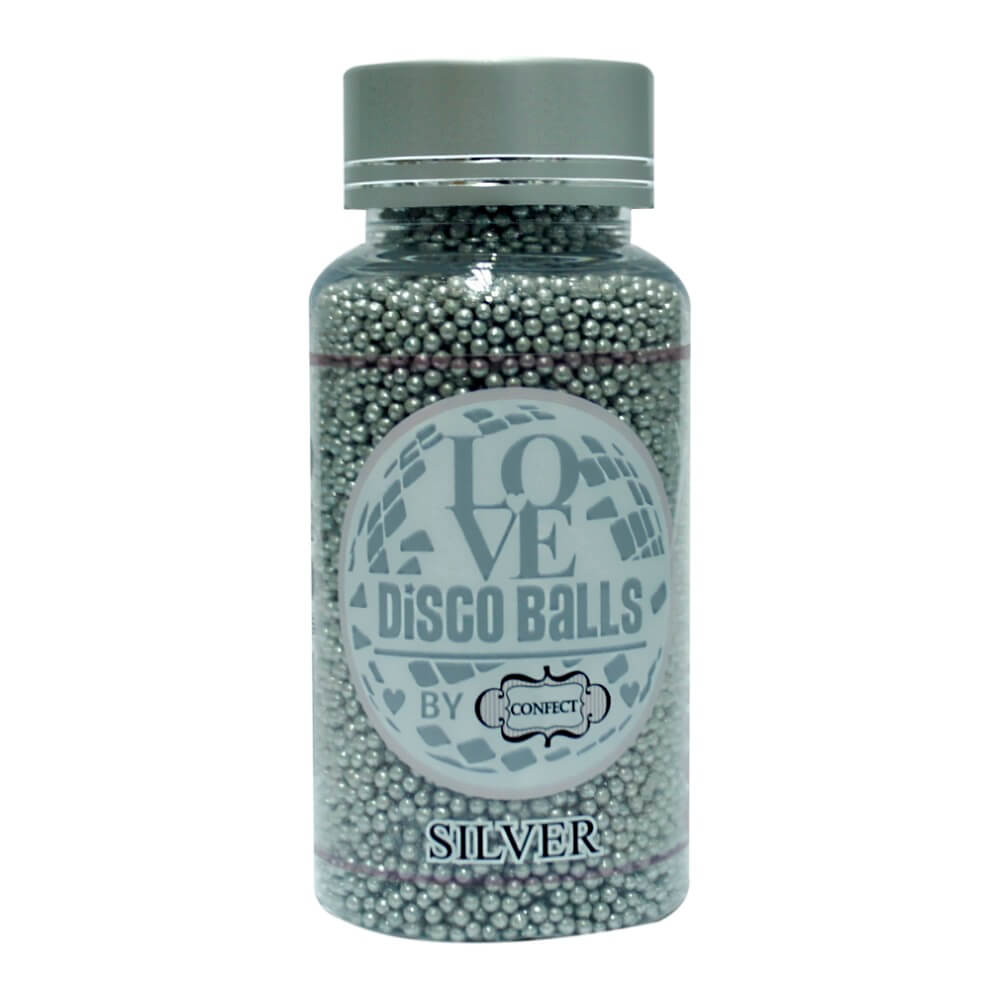 confect silver disco balls sprinkles 2 mm 120 gms