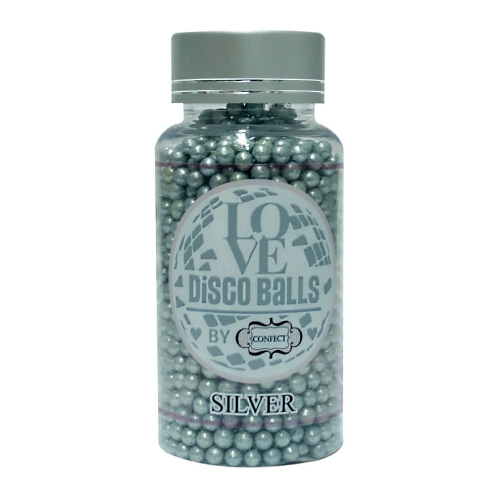 confect silver disco balls sprinkles 5 mm 120 gms