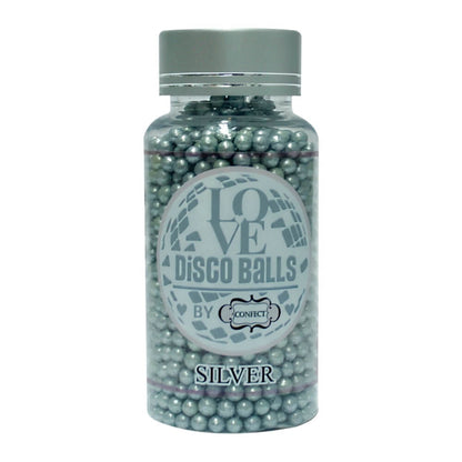 confect silver disco balls sprinkles 5 mm 120 gms