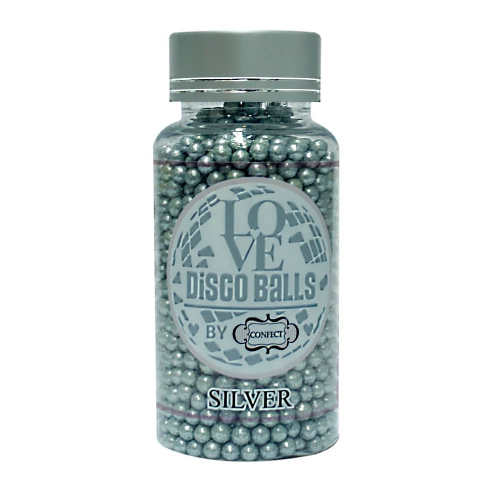 confect silver disco balls sprinkles 6 mm 120 gms