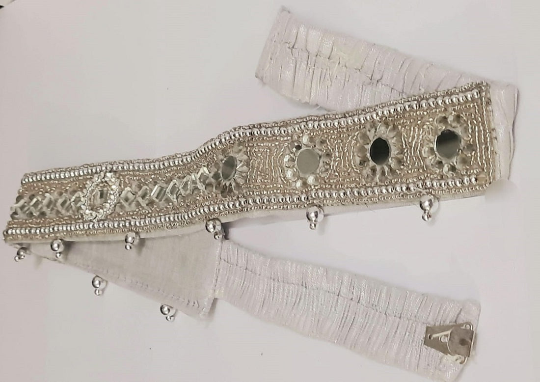 Elite Trading Silver Sari/Dress Fabric Belt - Distacart