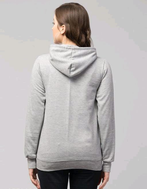 PAVONINE Silver Color Casual Winter Wear Hoodie Sweatshirt For Girls - Distacart