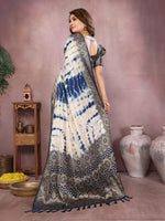 Thumbnail for Anaita Navy Soft Satin Silk Saree With Zari Weaving Work - Distacart