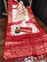 Thumbnail for Anaita Red Soft Satin Silk Saree With Zari Weaving Work - Distacart
