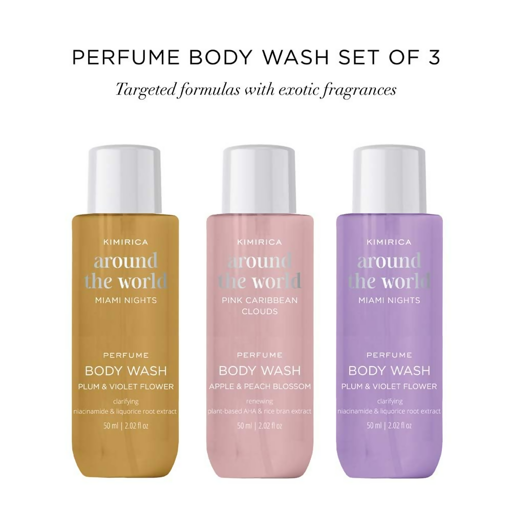 Kimirica Around The World Perfume Body Wash Trio Kit Gift Set - Distacart