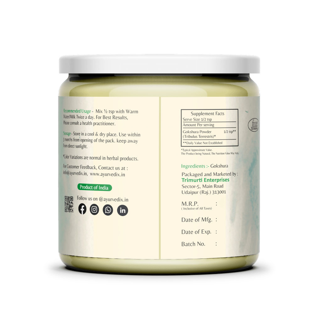 Ayurvedix Organic Gokshura Powder - Distacart