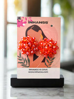 Thumbnail for Inhanns Small Statement Studs Earrings - Orange - Distacart