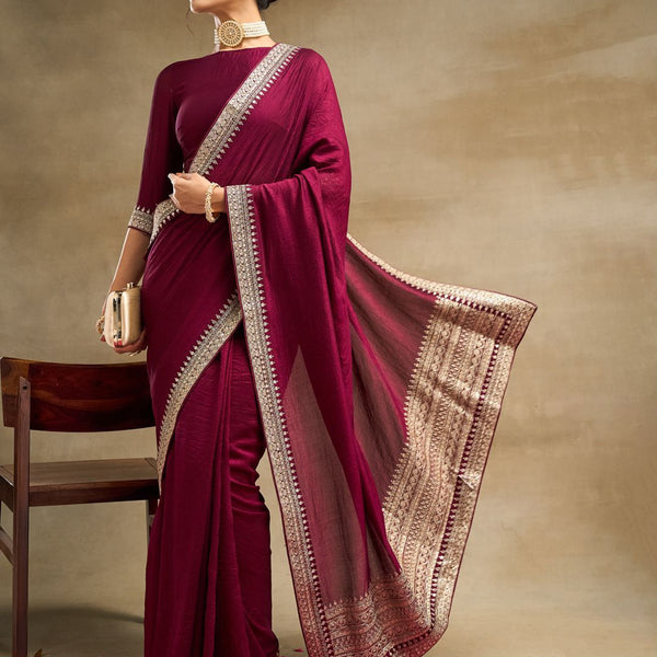 kasee Embroidered Pure Silk Saree - Distacart