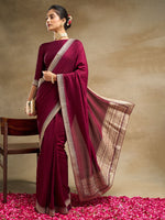 Thumbnail for kasee Embroidered Pure Silk Saree - Distacart