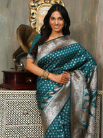 Thumbnail for Astita Banarasi Silk Sea Green Saree