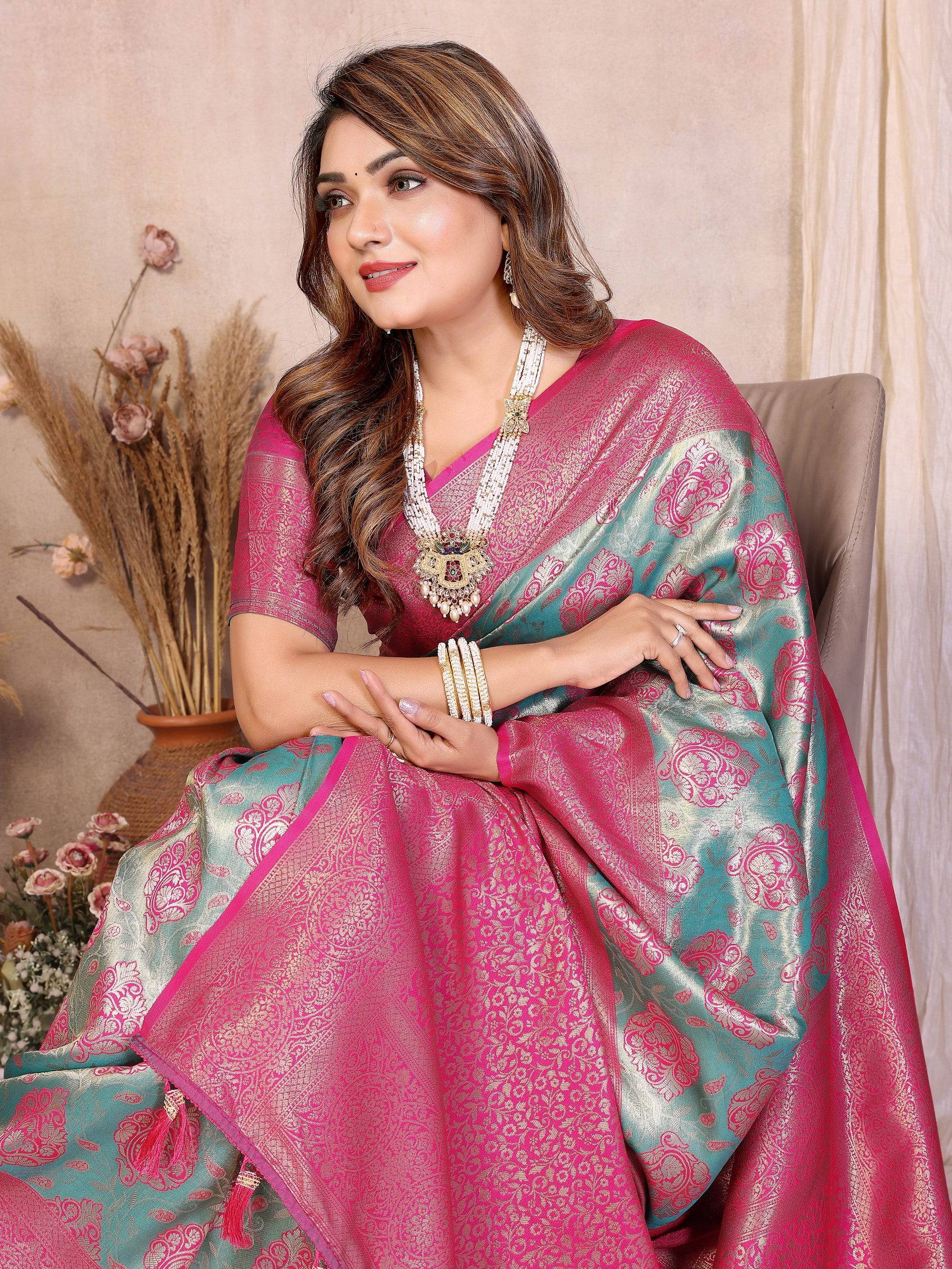 Anaita Banarasi Tissue Silk Saree - Distacart