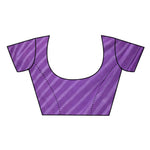 Thumbnail for Very Much Indian Pure Cotton Handblock Printed Saree With Natural Dyes - Purple - Distacart
