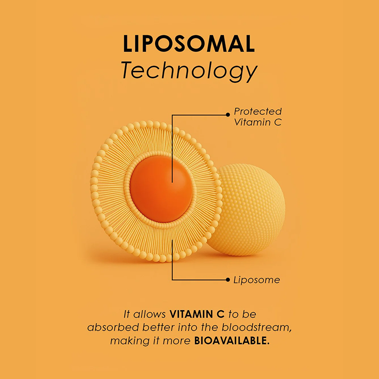GATACA Liposomal Vitamin C Capsules for High Bioavailability| Immunity, Better Skin & Iron Absorption - Distacart