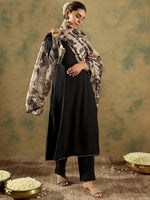 Thumbnail for Indo Era Round Neck Straight Kurta With Trousers & Dupatta