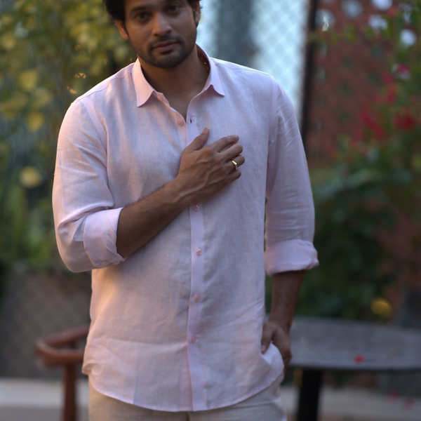 Linen Pink Seafoam Serenity Shirt By Hilo Design