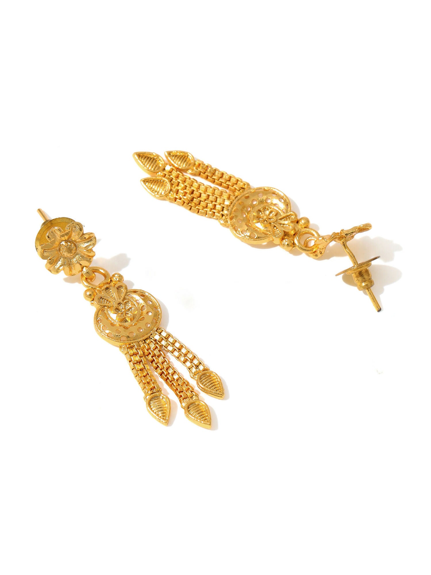 Ruby Raang Golden Choker with Earrings