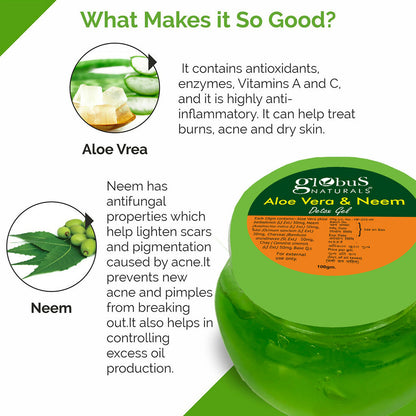 Globus Naturals Aloe vera neem Gel - Distacart