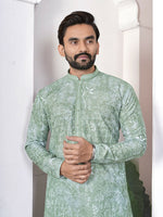 Thumbnail for Anaita Sea Green Digital Printed Work Cotton Straight Kurta - Distacart