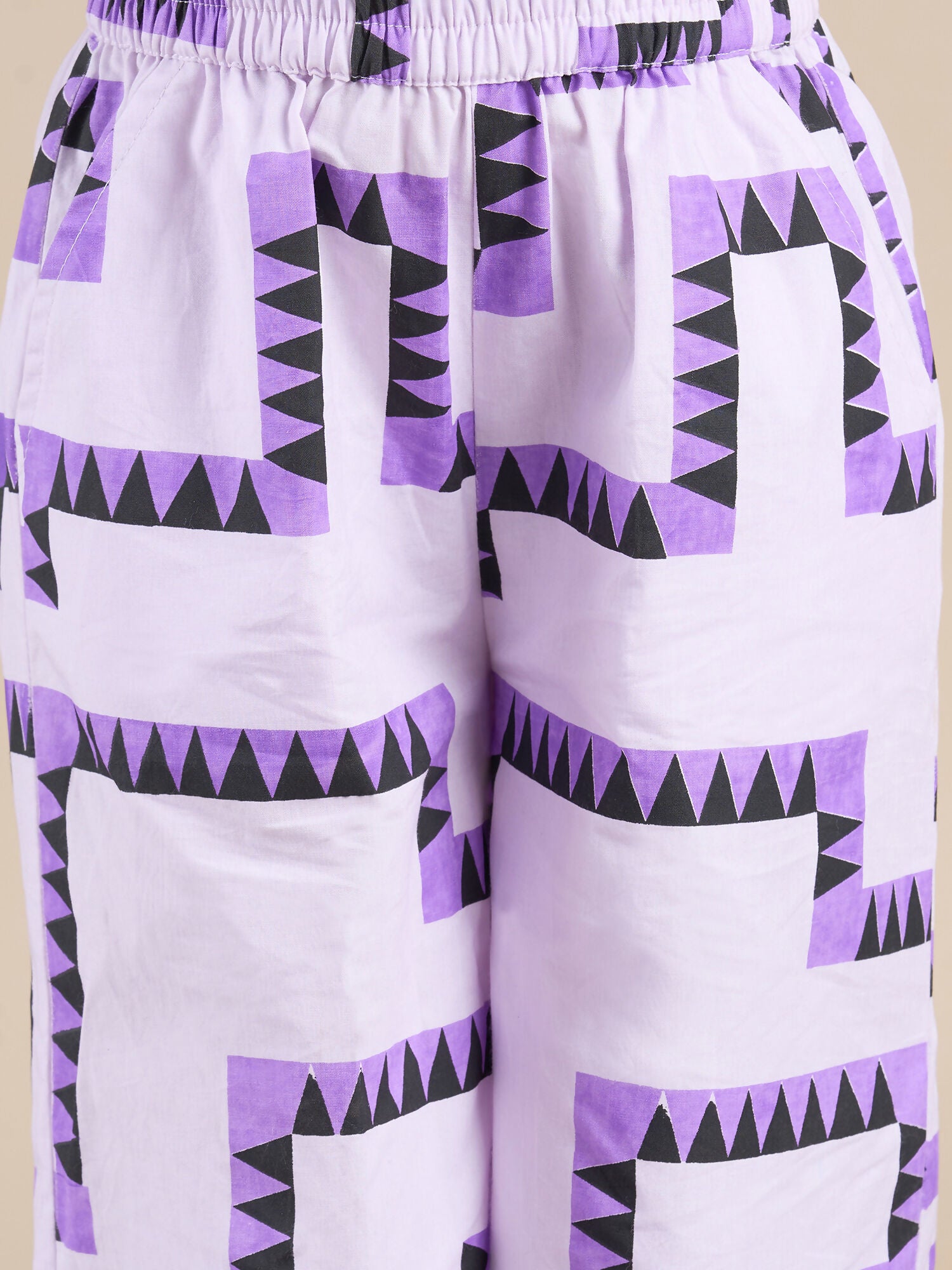 Snakes and Ladders Girls Purple Table Print Top and Pant Set from Siblings Collection - Distacart