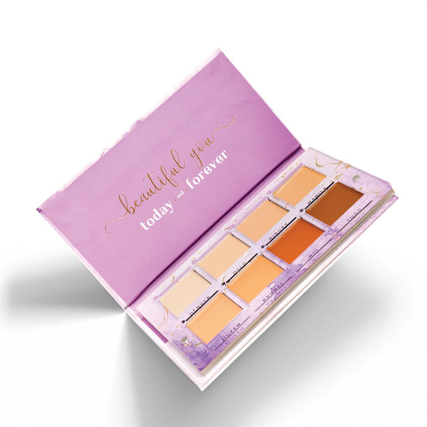 Aflairza Soft Glam Base Palette for Blendable, Long-Lasting Formula with Vitamin E & Jojoba Oil