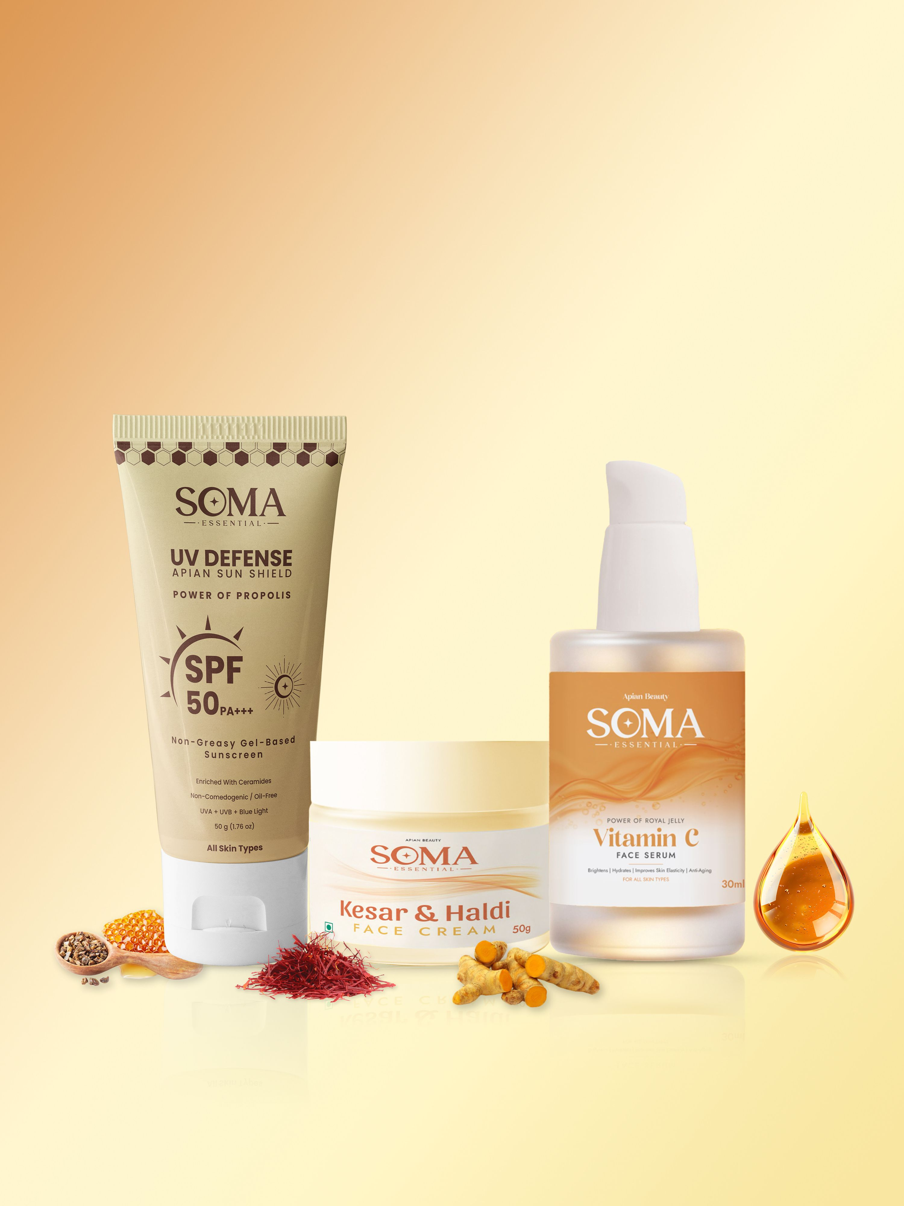 Soma Essential Propolis Apian Divine Trio ,Ceramides And 4% Niacinamide - Dista