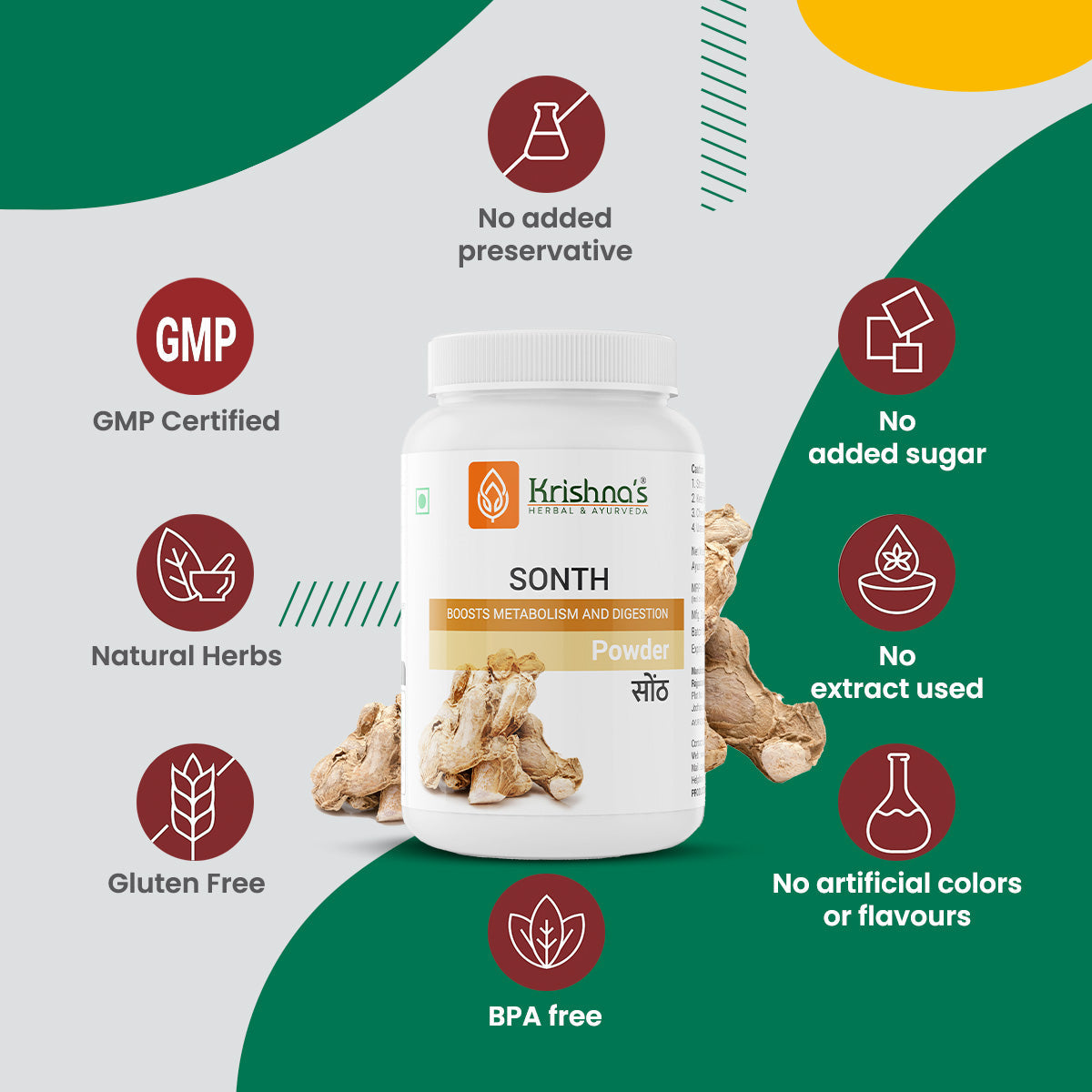 Krishna'S Herbal & Ayurveda Sonth Powder