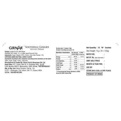 Girnar Instant Premix Soothing Ginger - Distacart