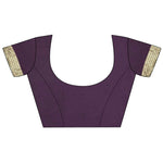 Thumbnail for Joban Fashion Wine Banarasi Soft Lichi Silk Paisley Saree