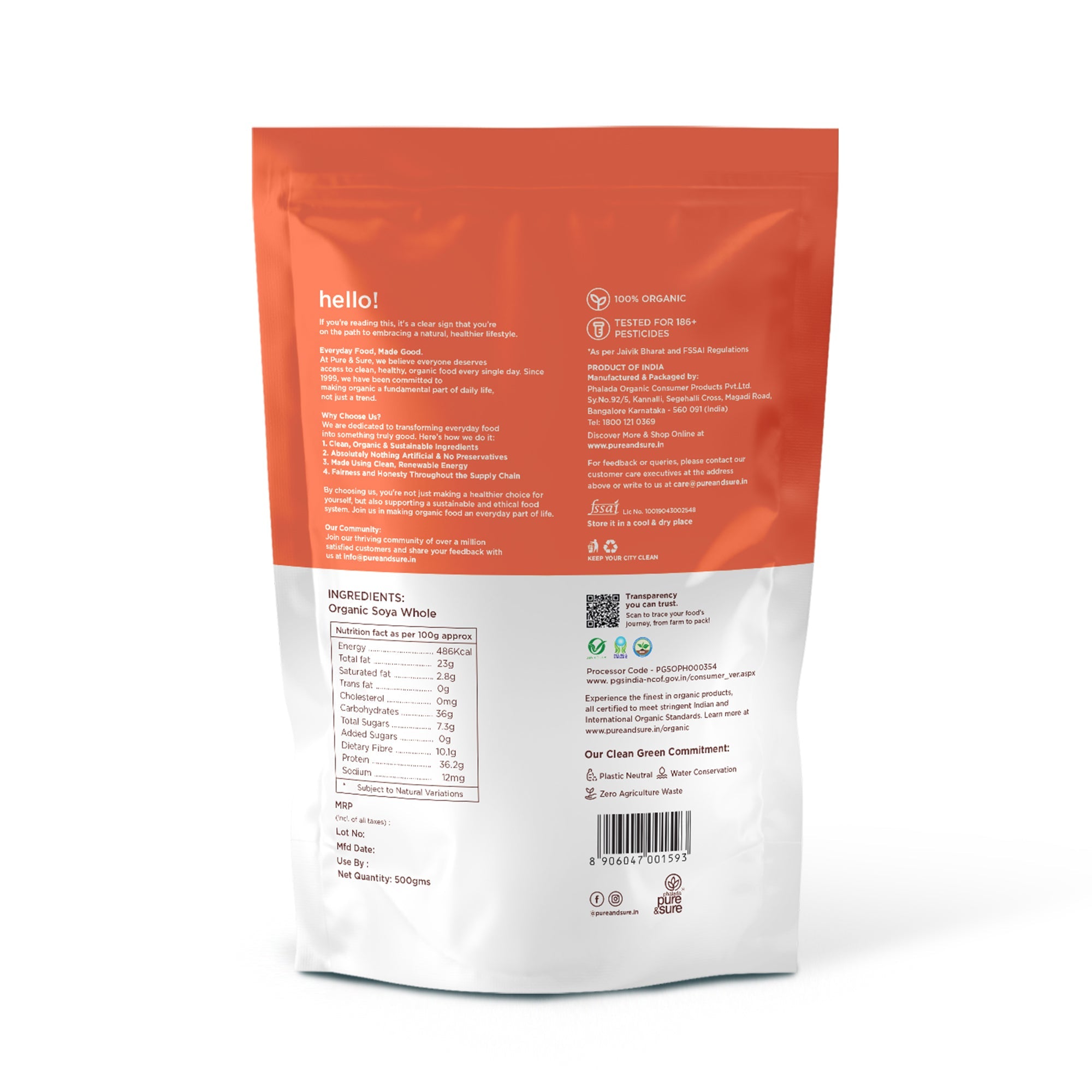 Pure & Sure Organic Soya Flour - Distacart