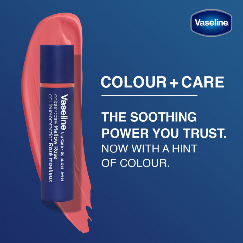 Vaseline Lip Care Colour + Care Tinted Lip Balm Stick - Mellow Rose - Distacart